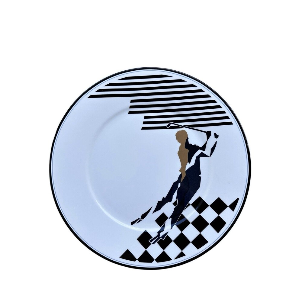 Vintage Mikasa Maxima Golf Pattern 12’’ Charger Plate CAK 39 Modernist Design